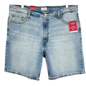 Levi Strauss Signature Men's Comfort Flex Blue Denim Shorts Sz 42 Inseam 10" NWT